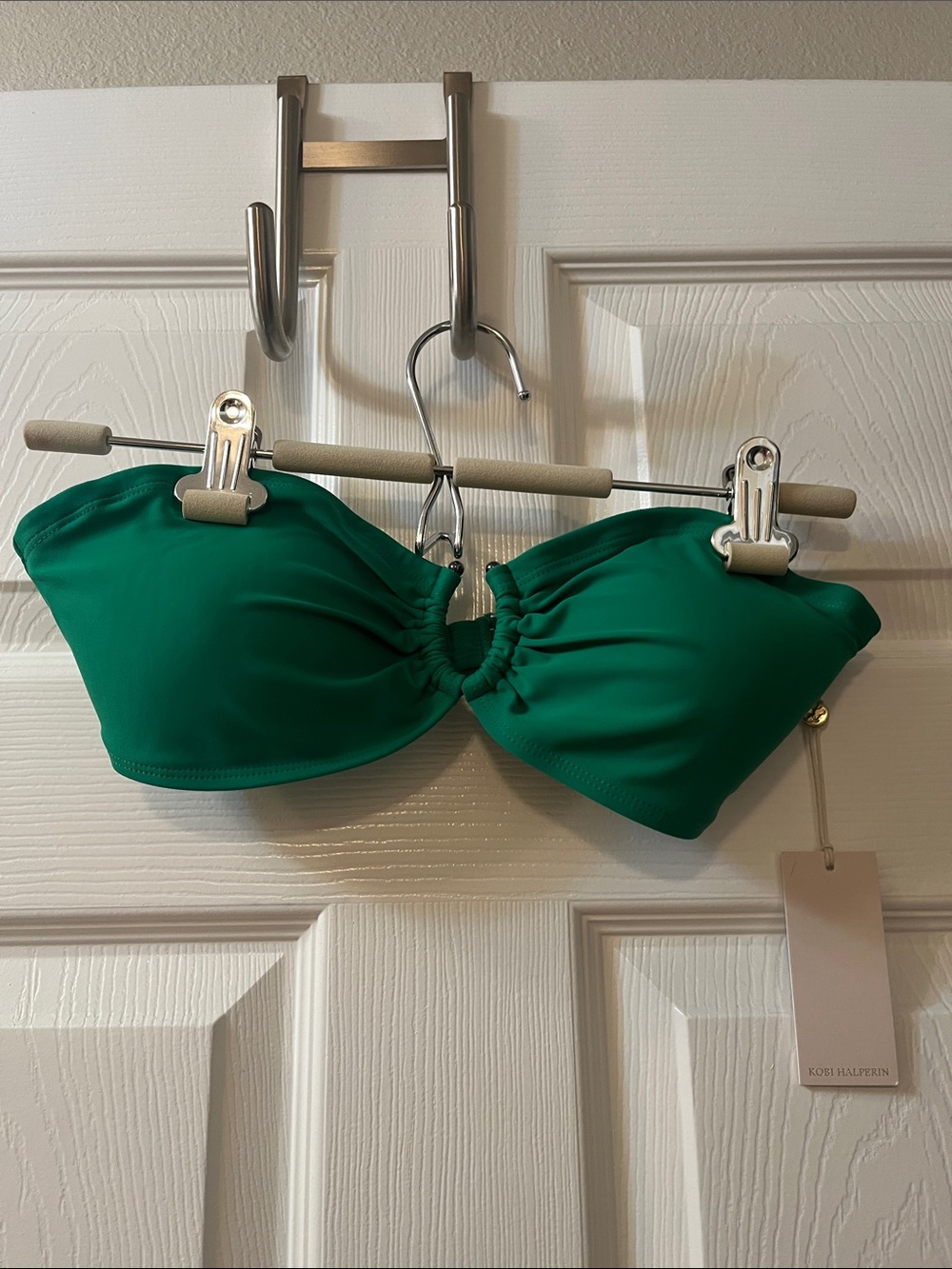 Kobi Halperin green bikini top NWT medium